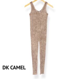 Zenana Dark Camel Brown Sleeveless Jumpsuit